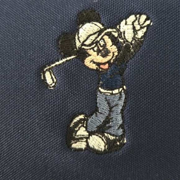 DISNEY WORLD Men's NIKE Golf Polo - Size S - Navy Mickey Mouse Logo - Vintage - Picture 4 of 11